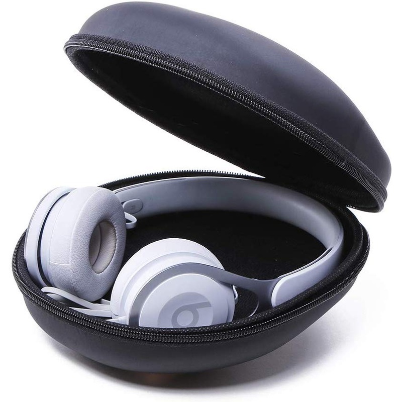 Electomania Round Zipper Pocket Earphone case, Universal Earphone Storage Bag, Suitable for Bluetooth Wireless Earphone (Black)