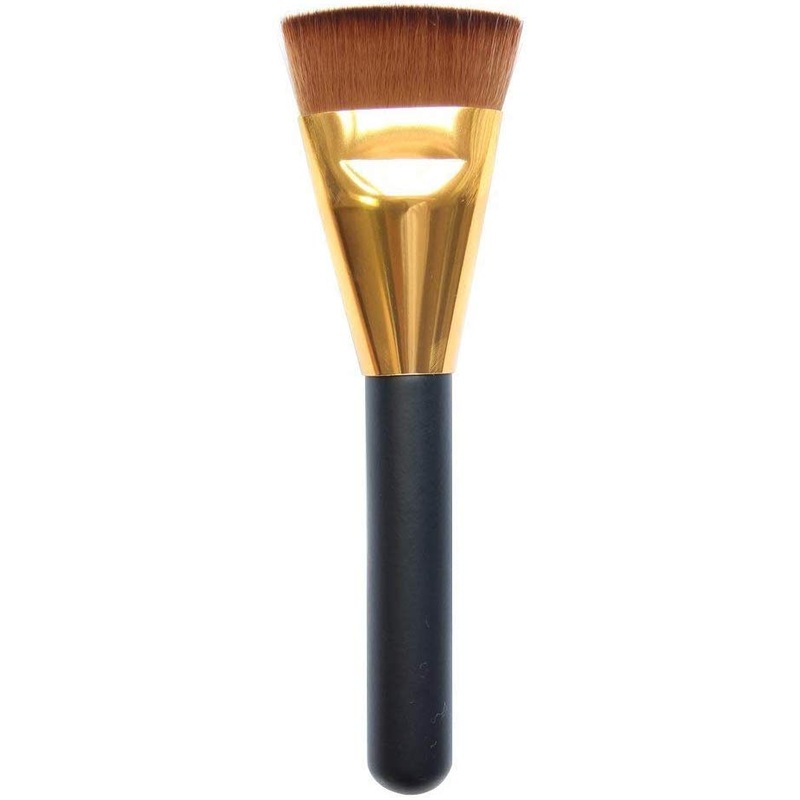 Electomania Set of Slim Fan Brush Makeup Blush & Professional Flat Contour Brush for Makeup (2Pcs)