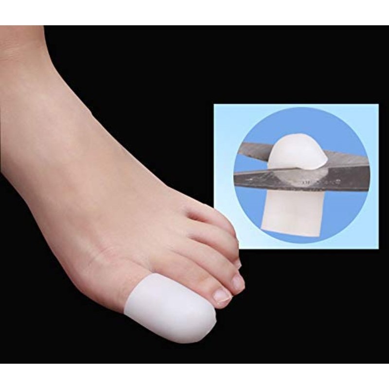 Electomania Silica gel Toe Protector Cover Caps For Painful Blisters Corns 3 Pairs (White)
