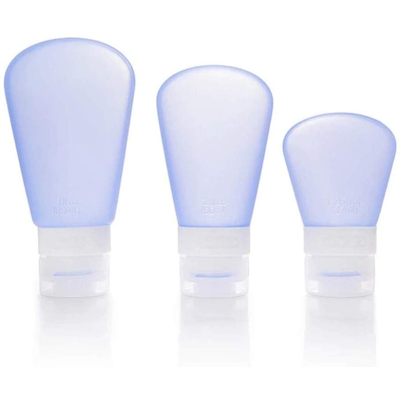 Electomania Silica gel Travel Empty Tube Set/Travel Toiletries/Silica Gel empty Bottle Home (3 Pcs- 37 Ml +60 Ml +89 Ml, Blue)