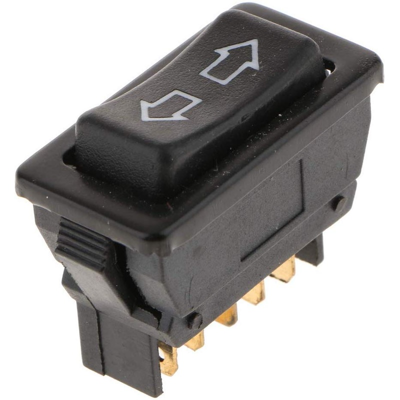 Electomania Universal 5 Pin Car Power Window Control ON OFF Rocker Switch Master DC 12V 20A (Black)