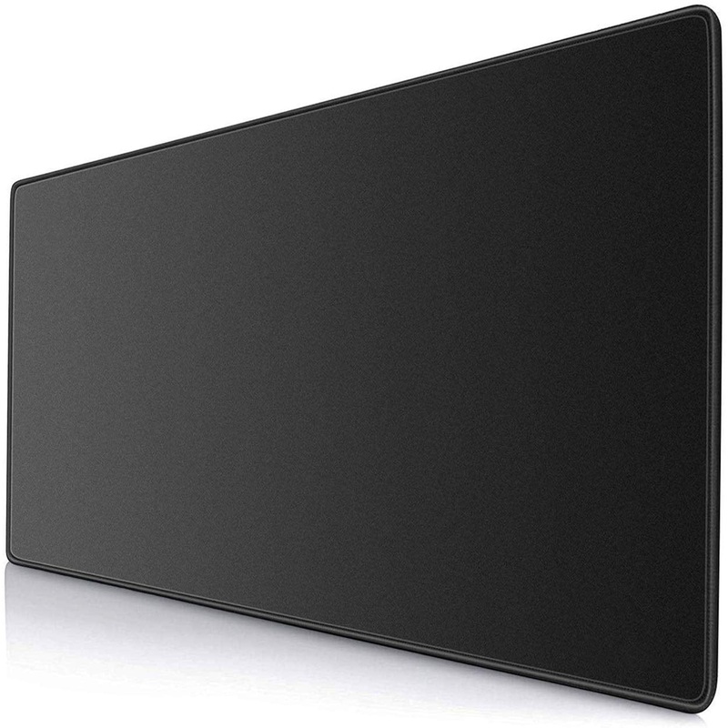 Electromania game mouse pad, non slip rubber base with sewn edges for PC and laptop – Black