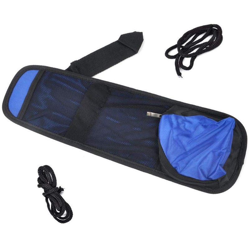 ectomania Blue Universal Car Auto Hanging Multi-Function Side Seat Mesh Net Organizer Multi Pocket Hanging String Storage Bag Pouch Holder Side Garbage Bag