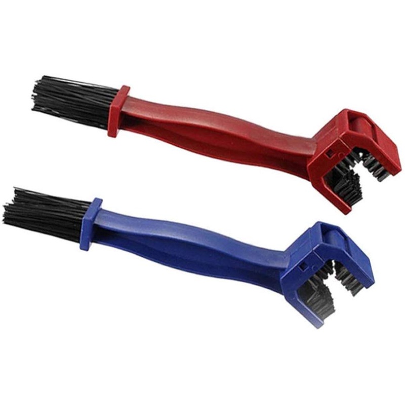 Electomania 3 Pcs Bicycle & Motorcycle Chain Brush Set CleaningTools Accessories for Mountain Bike Sprocket Crank Tire Cycling Stain Dirt Cleaner (Random Color)