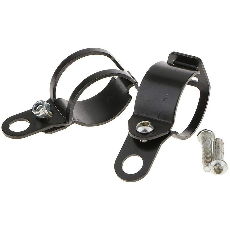 Electomania  A pair of Black Motorcycle Turn Signal Light Mount Brackets Fork Ear Clamps For Harley (Black)