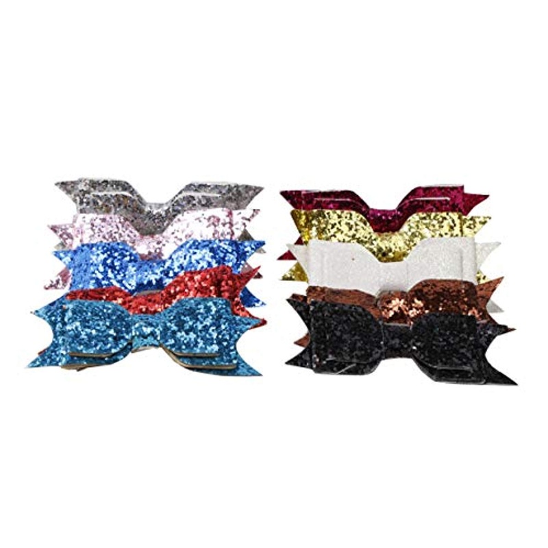 Electomania Flash Bow Knot Bright Bow Knot Multicolored Flash Hair Accessories for Girls /10 Pcs – Multicolor