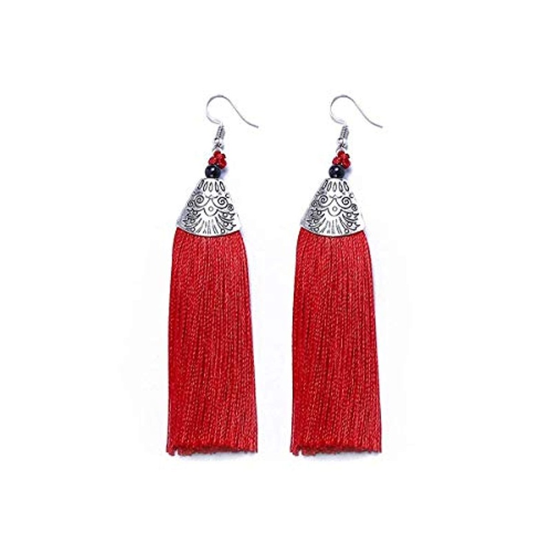 Electomania Jewellery Stylish Thread Tassel Fancy Party Wear Long Earrings for Women & Girls 1 Pair