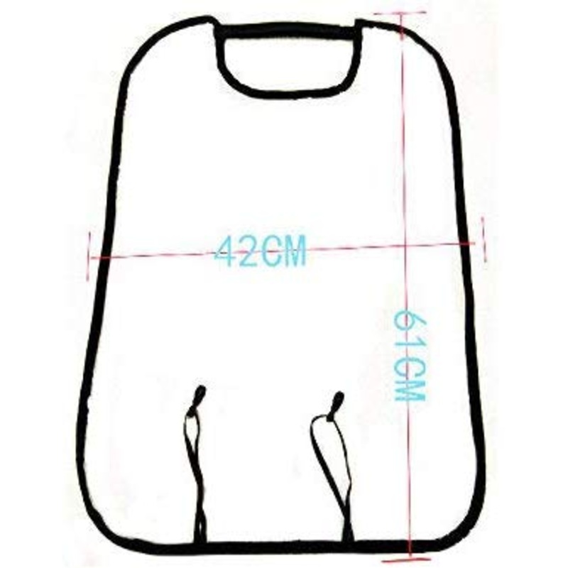 Electomania Waterproof Car Auto Seat Back Protector Cover for Children Kick Mat Mud Clean (Transparent)