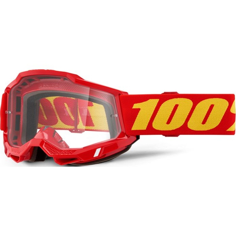 100% ACCURI 2 OTG RED GOGGLE – CLEAR LENS