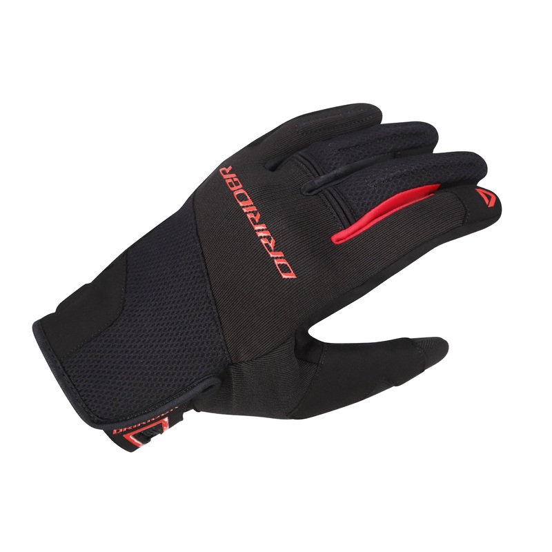 DRIRIDER FLEX GLOVES – BLACK/RED