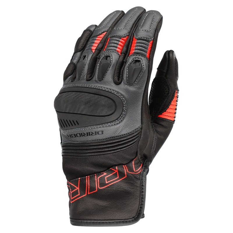 DRIRIDER TORQUE SHORT CUFF LADIES GLOVES – BLACK/GREY/RED