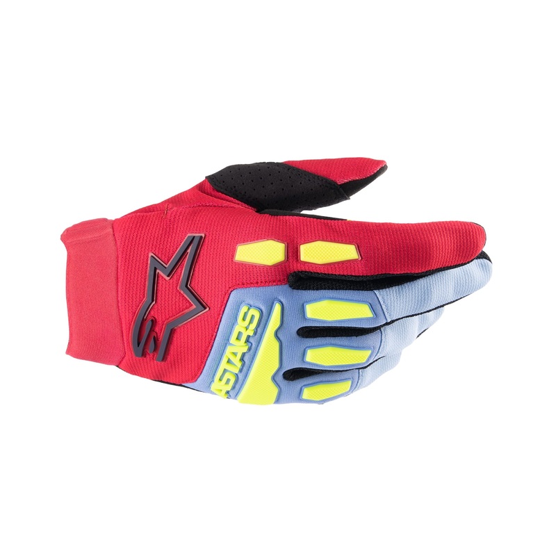 ALPINESTARS 2024 YOUTH FULL BORE GLOVES –  LIGHT BLUE/RED BERRY/BLACK