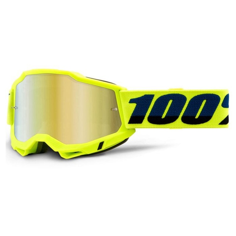 100% ACCURI 2 FLUO YELLOW GOGGLE – MIRROR GOLD LENS