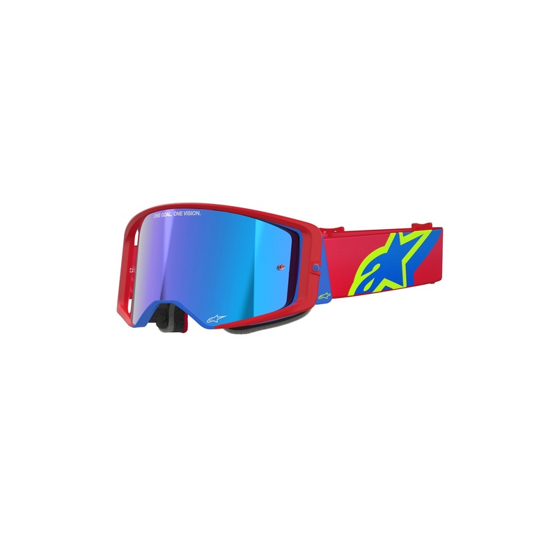 ALPINESTARS SUPERTECH CORP GOGGLES – RED BLUE MIRROR BLUE