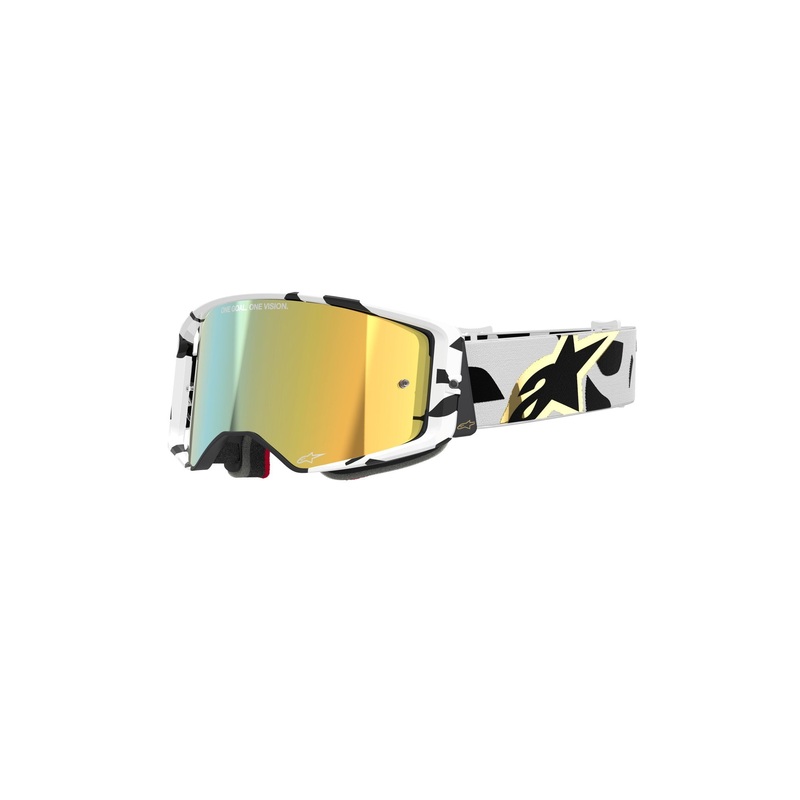 ALPINESTARS SUPERTECH CORP GOGGLES – WHITE GOLD MIRROR GOLD