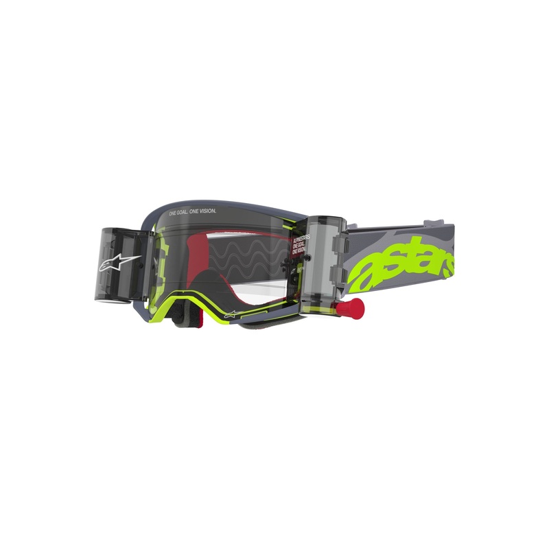 ALPINESTARS SUPERTECH STREAM GOGGLES – GREY FLUO YELLOW CLEAR ROLL-OFF