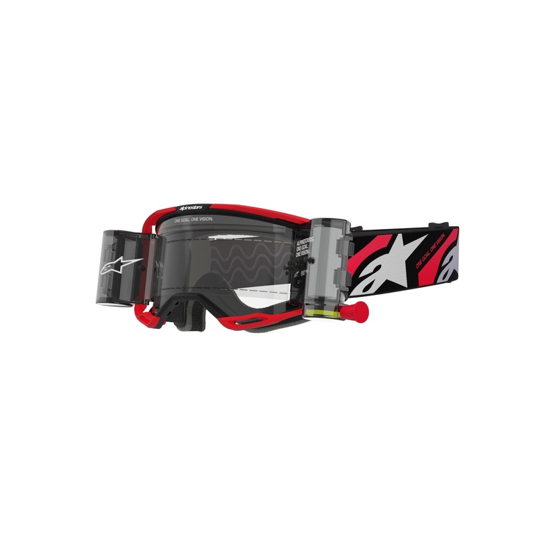 ALPINESTARS VISION 8 LUAR GOGGLES – RED BLACK CLEAR ROLL-OFF