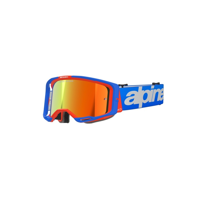 ALPINESTARS VISION 8 WOODMARK GOGGLES – BLUE ORANGE MIRROR RED