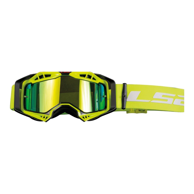 LS2 Aura Pro Goggle – Yellow with Iridium Lens