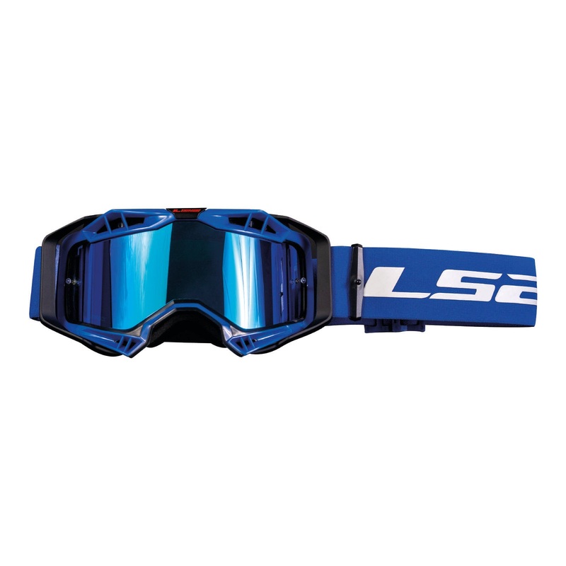 LS2 Aura Pro Google – Blue with Iridium Lens