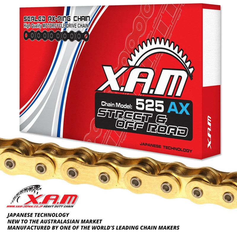 XAM 525AX X-Ring Chain – Gold / Gold (112L)