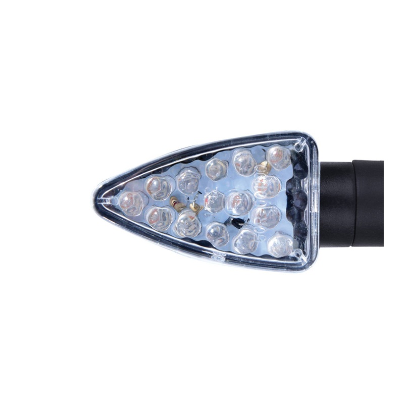 Oxford Arrow Indicator Short Stem Clear Lens – Black