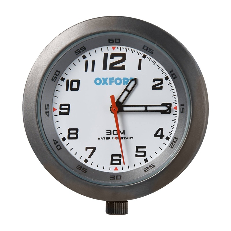 Oxford Clock Titanium Case & White Face with Bracket