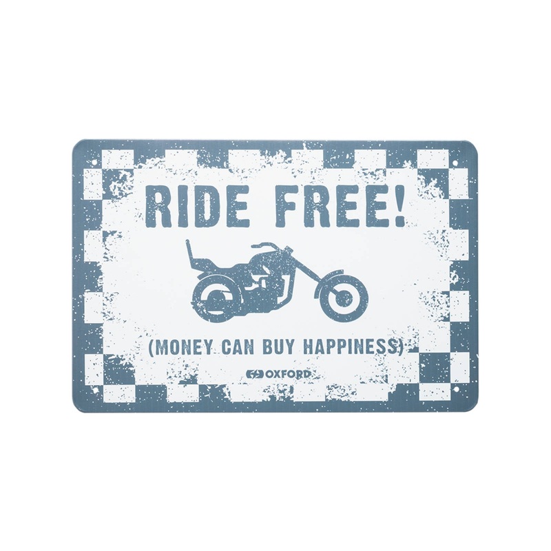 Oxford Garage Metal Sign: Ride Free