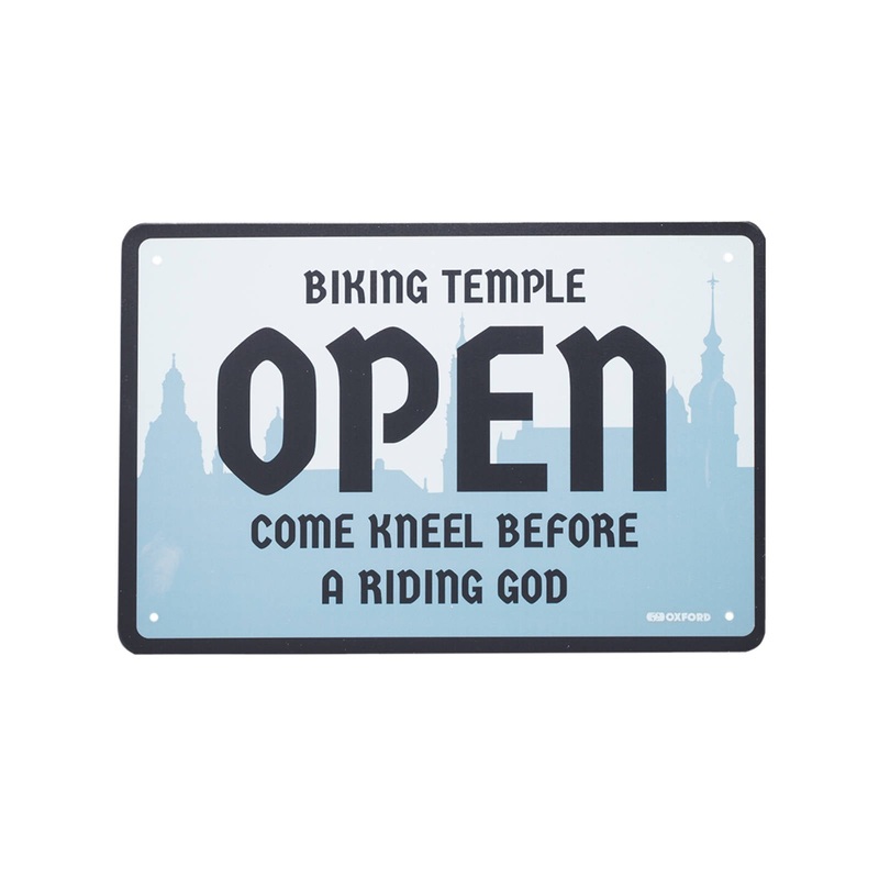 Oxford Garage Metal Sign: Temple
