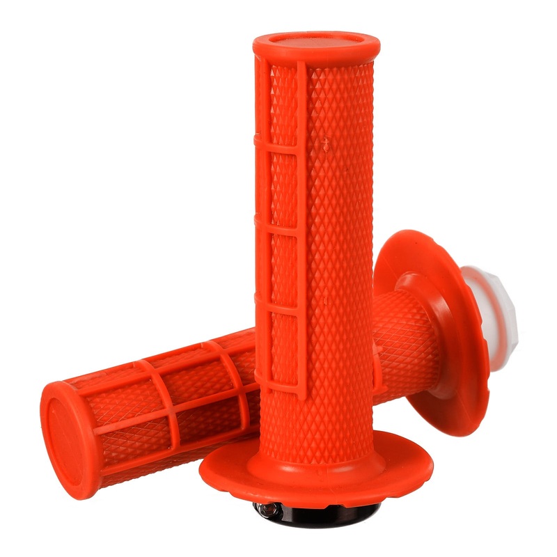 Whites Lock On Grips – Half Waffle – Orange (with 6 Cams)