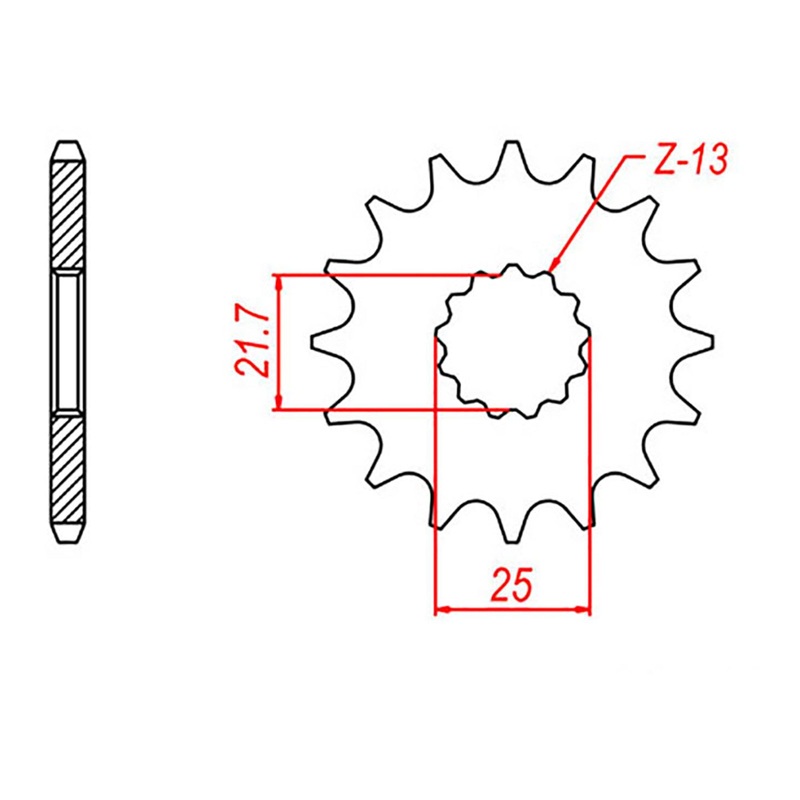 SPROCKET FRONT MTX 520 16T #525 10-156-16