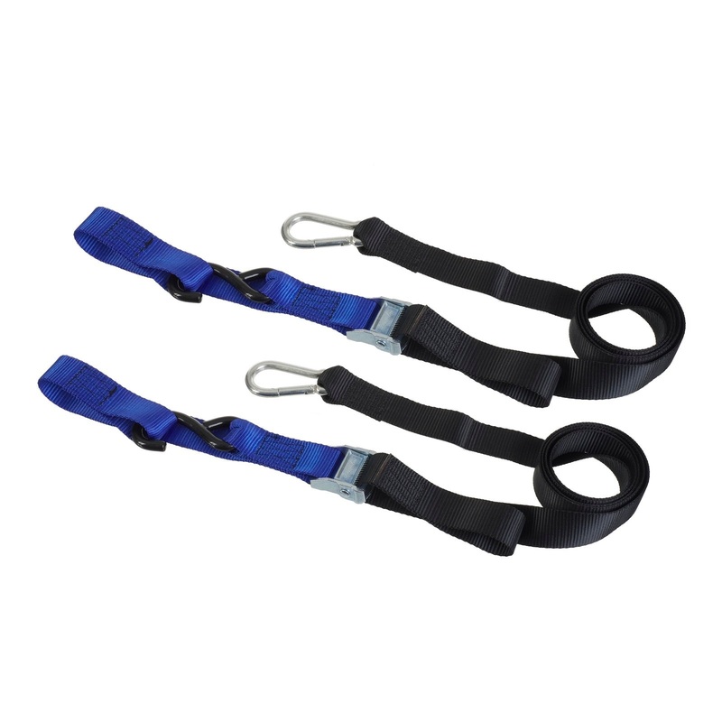 Whites Tie Downs 1 1/2in x 6ft – Black / Blue