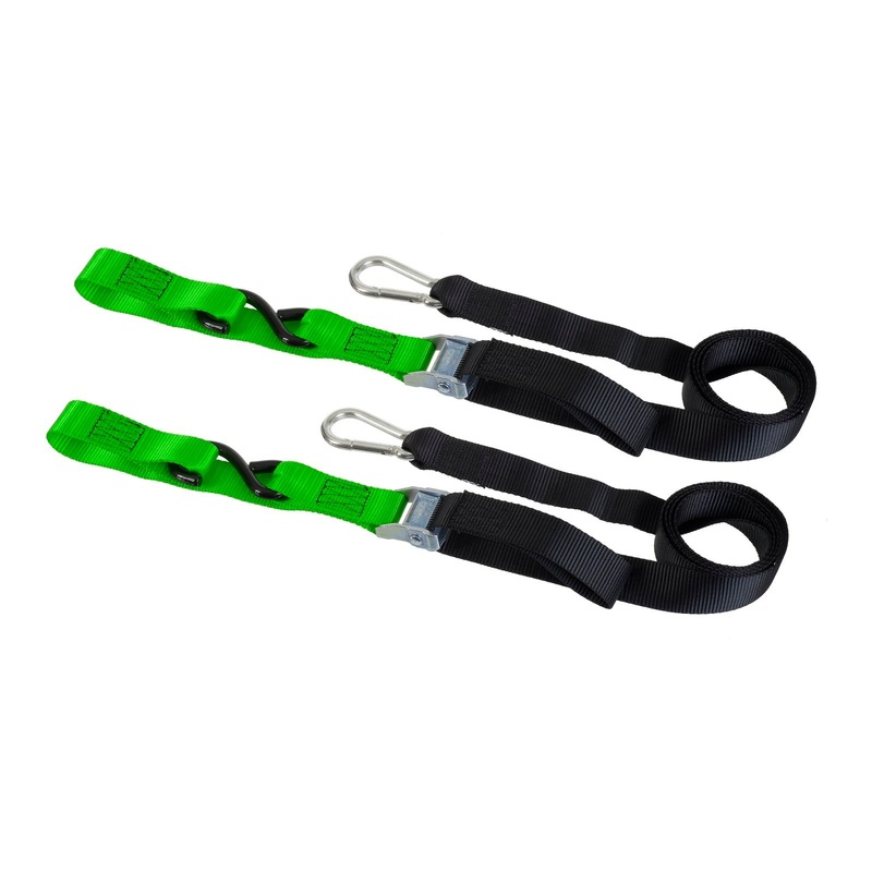 Whites Tie Downs 1 1/2in x 6ft – Black / Green