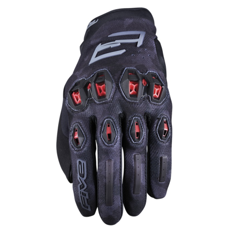FIVE STUNT EVO 2 GLOVES – CAMO BLACK/RED