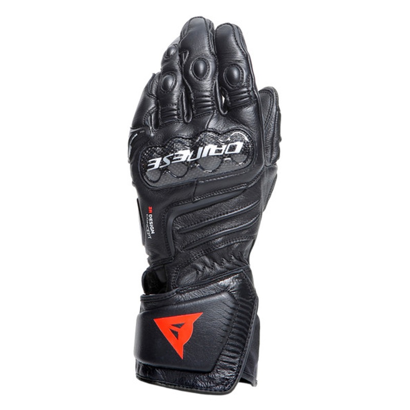 DAINESE  CARBON 4 LONG CUFF LEATHER GLOVES – BLACK/BLACK/BLACK