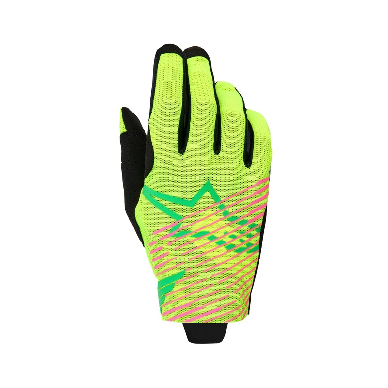 ALPINESTARS RADAR PRO GLOVES – GREEN YELLOW FLUO PINK FLUO
