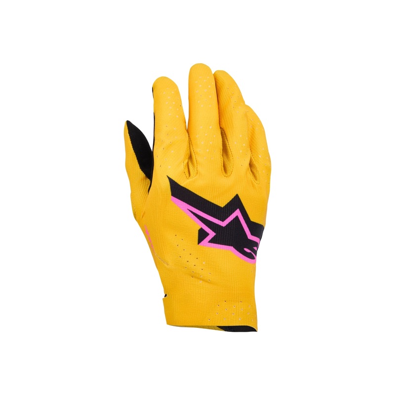 ALPINESTARS SUPERTECH MX GLOVES – GOLD BLACK FLUO PINK