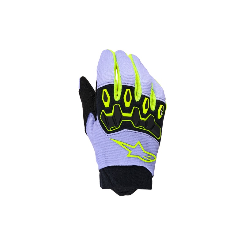 ALPINESTARS YOUTH & KIDS FULL BORE V2 GLOVES – PURPLE YELLOW FLUO