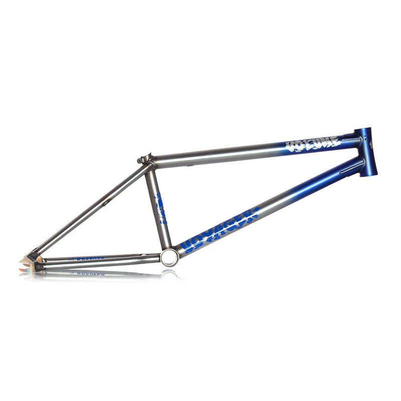 Volume Voyager XL Frame|Flat Black Metal Flake – 20.75″ Top Tube|Flat Black Metal Flake – 21″ Top Tube|Trans Blue / Raw Fade (Barboza) – 20.75″ Top Tube|Trans Blue / Raw Fade (Barboza) – 21″ Top Tube|Dragons Blood (JP Ross) – 20.75″ Top Tube|Dragons Blood