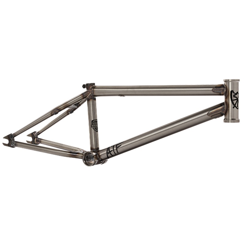 S&M ATF Frame For 18 Wheels|Black – 18.5″ Top Tube|Gloss Clear – 18.5″ Top Tube