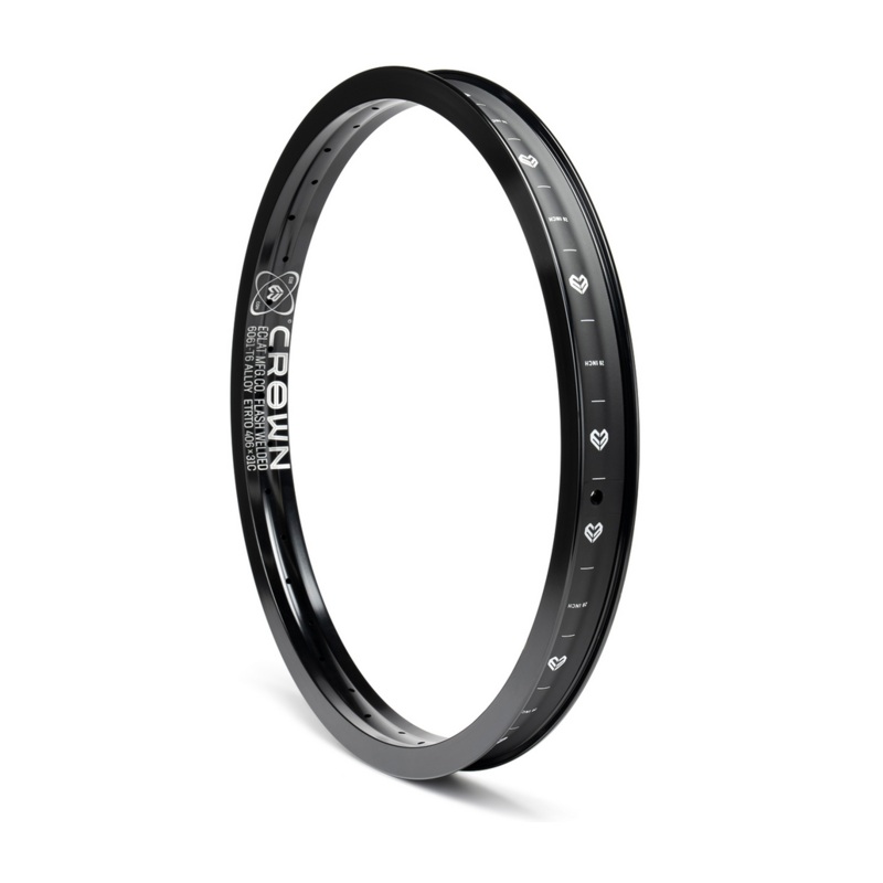 Eclat Crown Rim|Black|Sandblast Red|Chrome