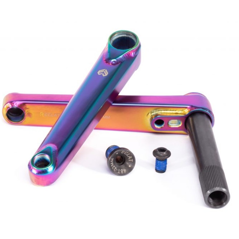 Eclat Spire 2pc Cranks|Oil Slick/160mm|Oil Slick/170mm|Oil Slick/175mm|Black/160mm|Black/170mm|Black/175mm|Chrome/160mm|Chrome/170mm|Chrome/175mm|Raw/160mm|Raw/170mm|Raw/175mm