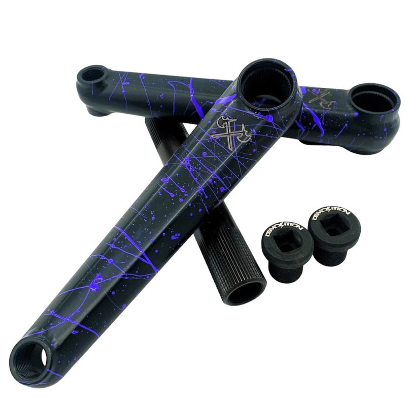 Demolition Revolt 24mm Cranks|Black / 165mm|Black / 170mm|Black / 175mm|White / 165mm|White / 170mm|White / 175mm|Black / Purple Splatter / 165mm|Black / Purple Splatter / 170mm|Black / Purple Splatter / 175mm