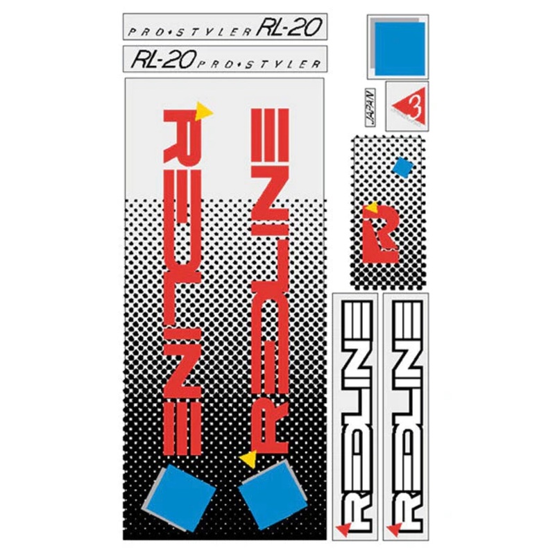 1985 Redline RL-20 Decal Set|For White Frames|For Radberry Pink Frames