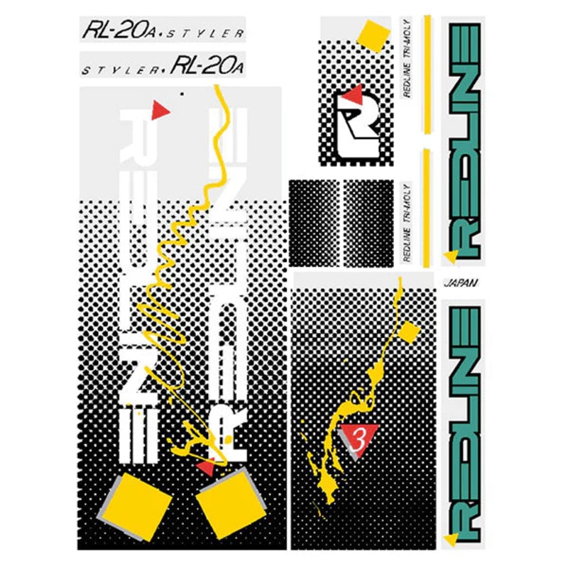 1986 Redline RL-20A Decal Set|For Radberry Pink Frames|For Red Frames
