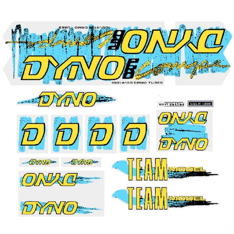 1987 DYNO Pro Compe Team Model Decal Set