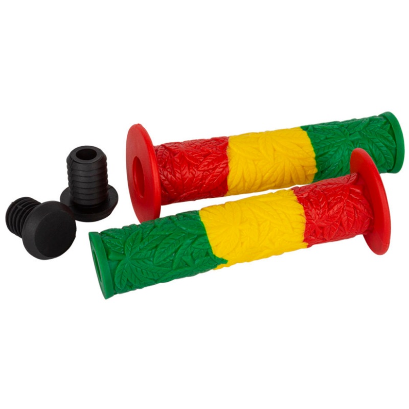 S&M Ganja Grips|Rasta Fade|Black|Dank Green