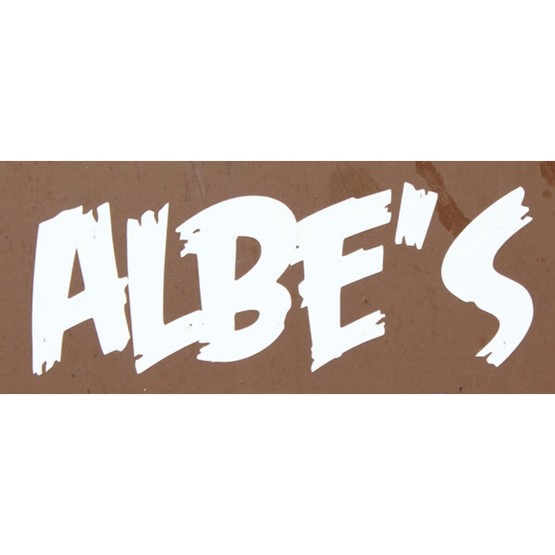ALBE’S ANGRY DIE CUT STICKER|White|Black