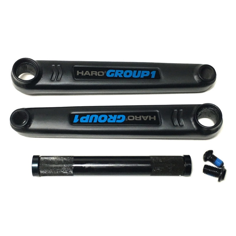 HARO LINEAGE GROUP 1 CRANKS|Black/165mm|Chrome/165mm|Black/175mm|Chrome/175mm
