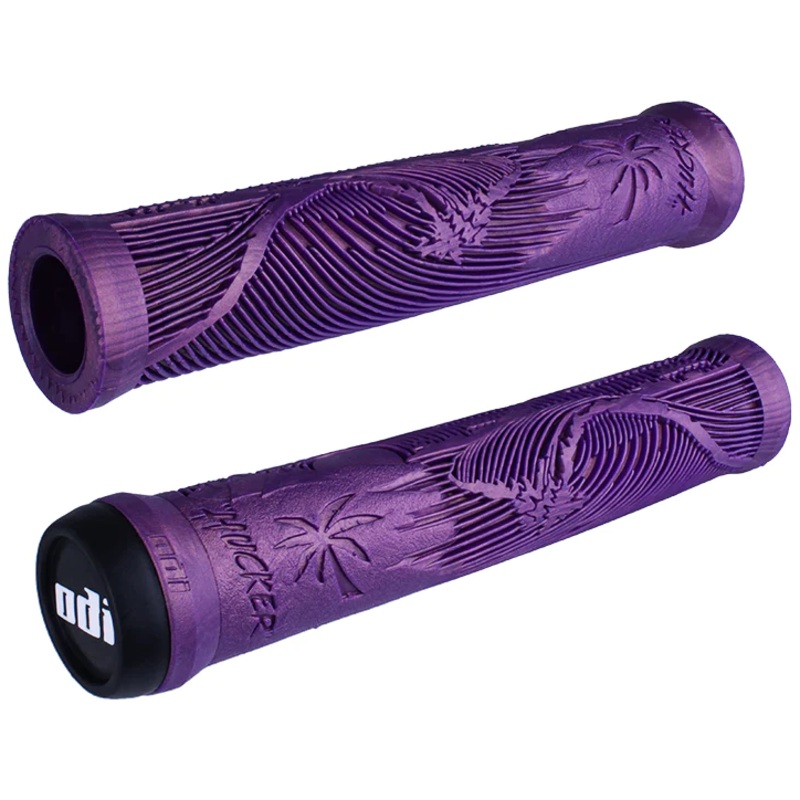 ODI Hucker Flangeless Grips|Iridescent Purple|Black|Sand|Light Blue|Black/Blue|Black/Green|Purple/White|Yellow/Pink